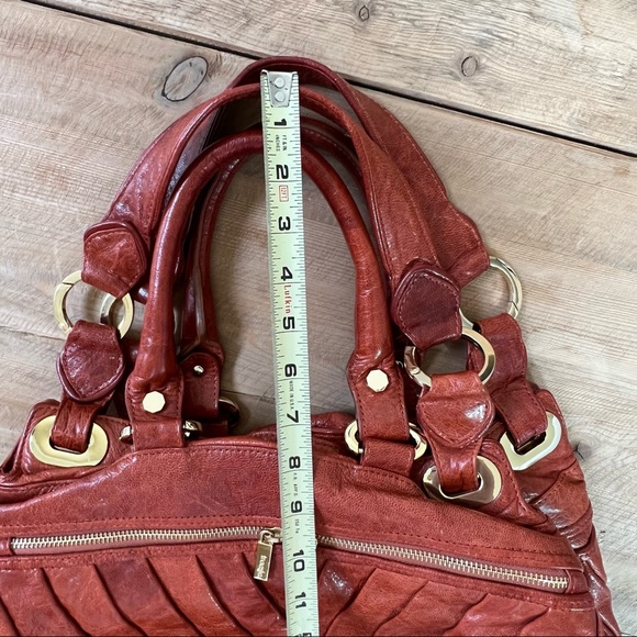 Treesje Dual Strap Tobacco Brown Leather Satchel Handbag - Picture 10 of 16